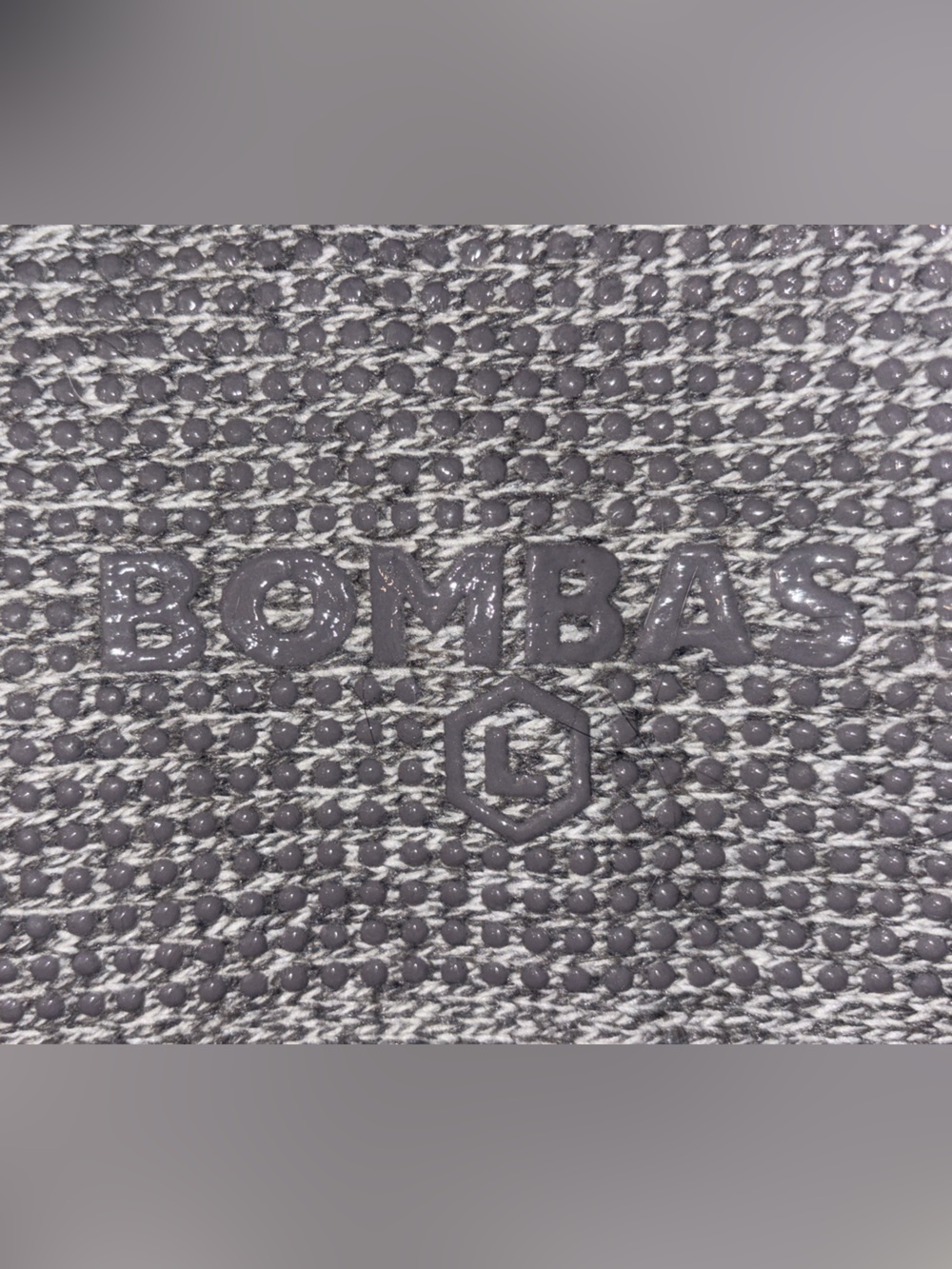 Bombas Gray Textured Grip Knit Sock